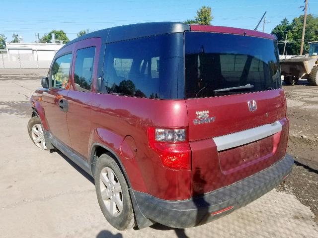 5J6YH1H76BL001023 - 2011 HONDA ELEMENT EX BURGUNDY photo 3