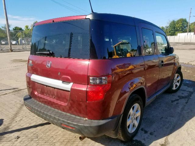 5J6YH1H76BL001023 - 2011 HONDA ELEMENT EX BURGUNDY photo 4