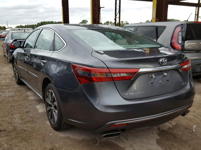 4T1BK1EB3HU258113 - 2017 TOYOTA AVALON XLE GRAY photo 3
