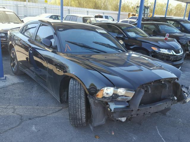 2C3CDXHG5EH149099 - 2014 DODGE CHARGER SX BLACK photo 1