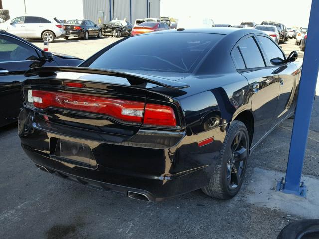 2C3CDXHG5EH149099 - 2014 DODGE CHARGER SX BLACK photo 4