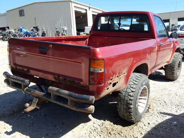 4TARN01P3PZ060411 - 1993 TOYOTA PICKUP 1/2 MAROON photo 4