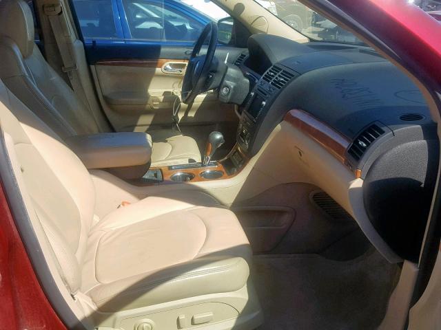 5GZER23D69J138704 - 2009 SATURN OUTLOOK XR წითელი ფოტო 5