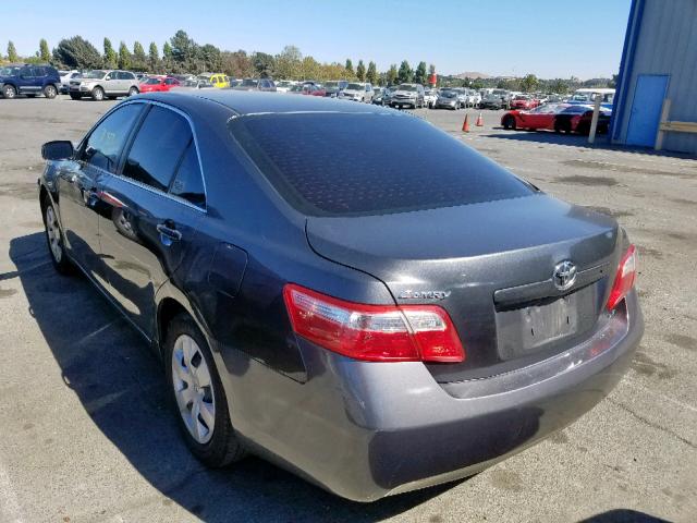 4T4BE46K99R090010 - 2009 TOYOTA CAMRY BASE GRAY photo 3