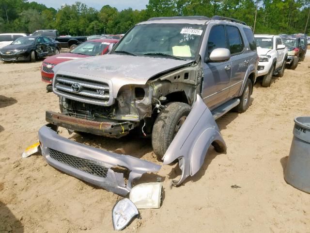 5TDZT38A62S101976 - 2002 TOYOTA SEQUOIA LI GRAY photo 2