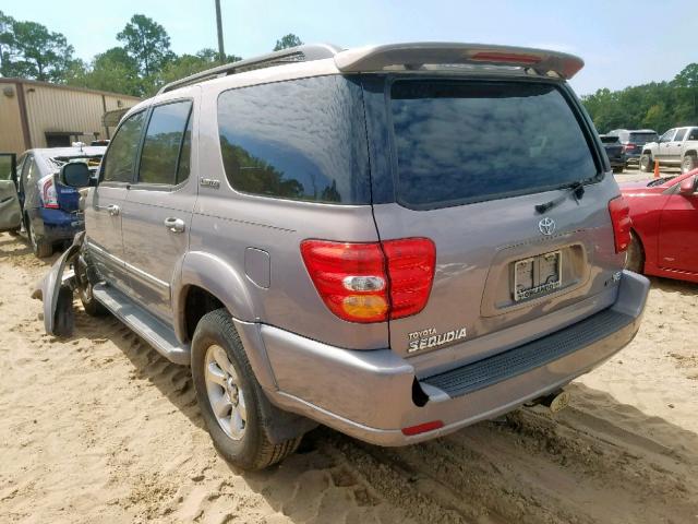 5TDZT38A62S101976 - 2002 TOYOTA SEQUOIA LI GRAY photo 3