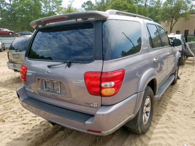 5TDZT38A62S101976 - 2002 TOYOTA SEQUOIA LI GRAY photo 4