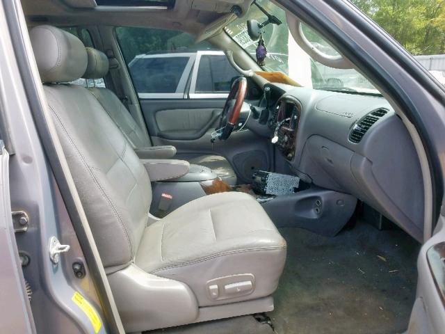 5TDZT38A62S101976 - 2002 TOYOTA SEQUOIA LI GRAY photo 5