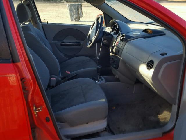 KL1TD52665B315940 - 2005 CHEVROLET AVEO BASE Qırmızı foto 5