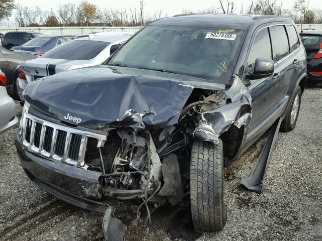 1C4RJFAGXCC256149 - 2012 JEEP GRAND CHER GRAY photo 2