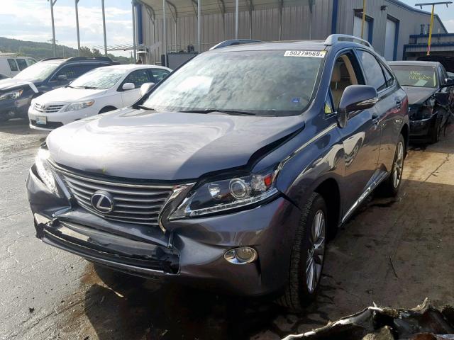 JTJBC1BA1D2064972 - 2013 LEXUS RX 450 GRAY photo 2