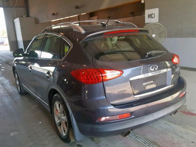 JNKAJ09F18M351432 - 2008 INFINITI EX35 BASE BLUE photo 3