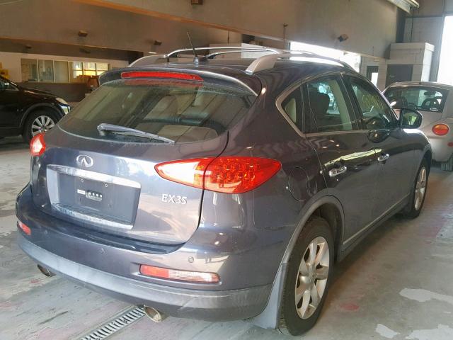 JNKAJ09F18M351432 - 2008 INFINITI EX35 BASE BLUE photo 4