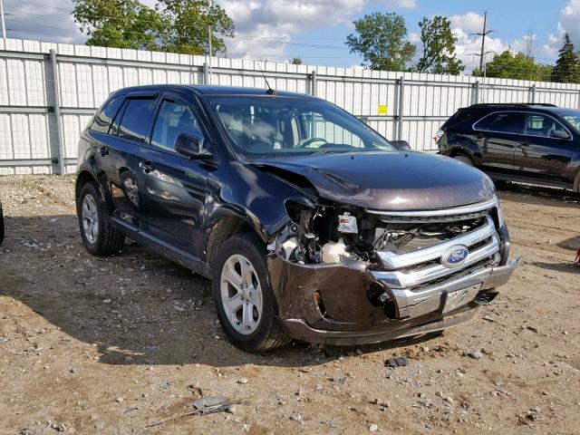 2FMDK4JC9DBC65057 - 2013 FORD EDGE SEL BLACK photo 1