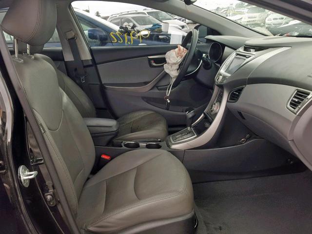 5NPDH4AE7CH121403 - 2012 HYUNDAI ELANTRA GL BLACK photo 5