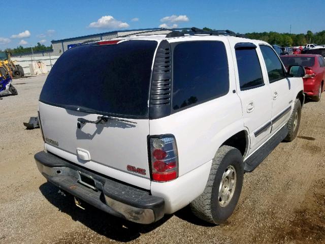 1GKEC13ZX2R239961 - 2002 GMC YUKON WHITE photo 4