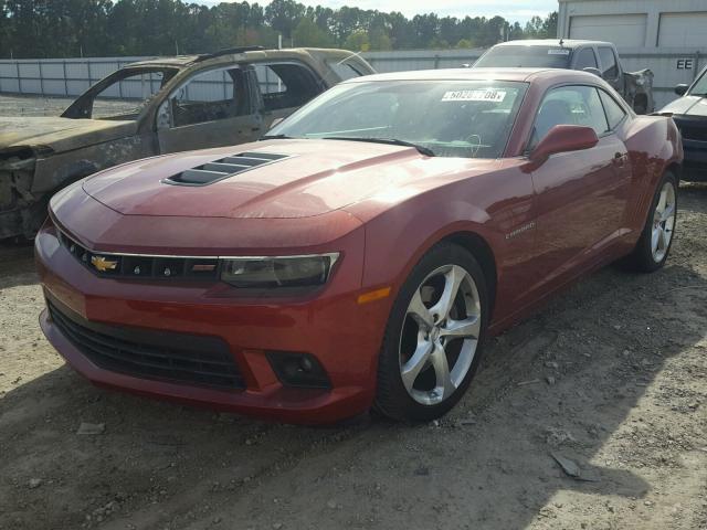 2G1FK1EJ2F9249998 - 2015 CHEVROLET CAMARO 2SS MAROON photo 2