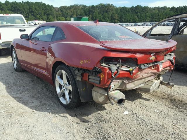 2G1FK1EJ2F9249998 - 2015 CHEVROLET CAMARO 2SS MAROON photo 3