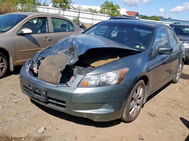 1HGCP26858A038753 - 2008 HONDA ACCORD EXL BLUE photo 2