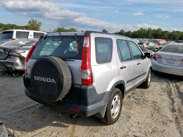 SHSRD78536U439054 - 2006 HONDA CR-V LX SILVER photo 4