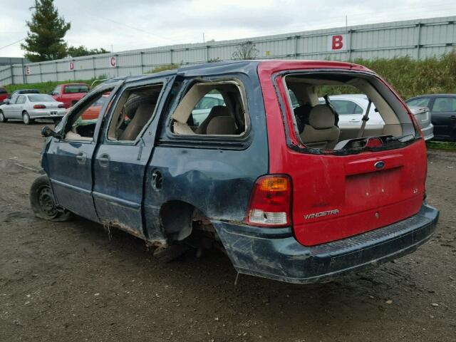 2FMZA51441BC36617 - 2001 FORD WINDSTAR L GREEN photo 3