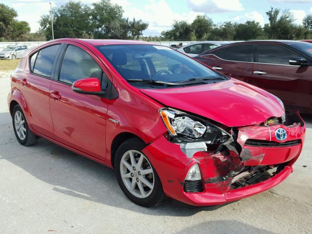 JTDKDTB34D1556415 - 2013 TOYOTA PRIUS C RED photo 1