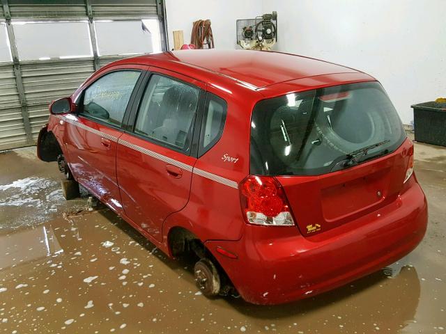 KL1TD66608B142131 - 2008 CHEVROLET AVEO BASE Qırmızı foto 3