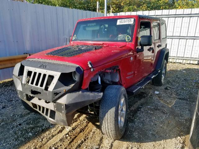 1J4BA3H1XAL210507 - 2010 JEEP WRANGLER U RED photo 2