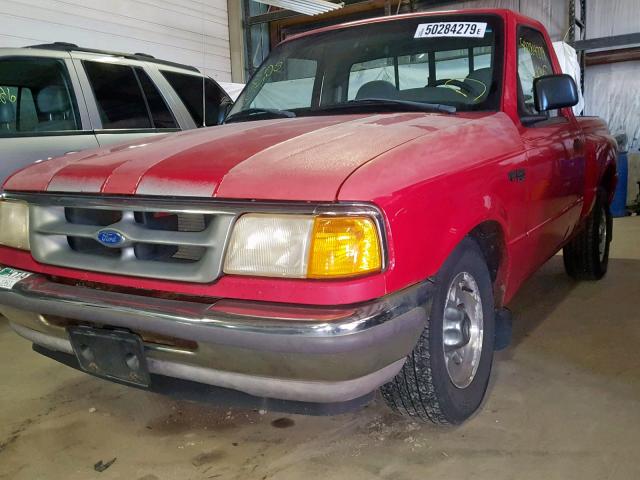 1FTCR10AXVPB53209 - 1997 FORD RANGER RED photo 9
