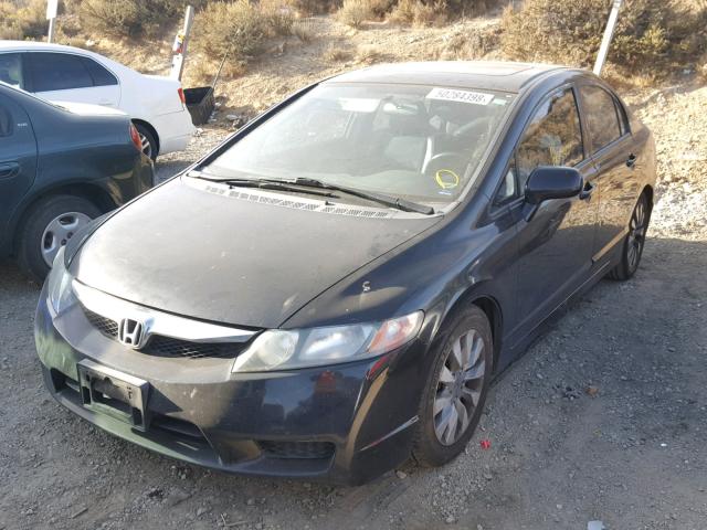 1HGFA16969L027994 - 2009 HONDA CIVIC EXL BLACK photo 2