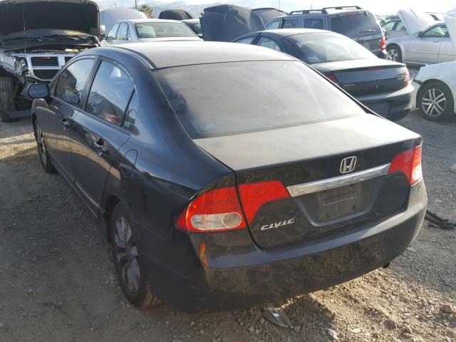 1HGFA16969L027994 - 2009 HONDA CIVIC EXL BLACK photo 3