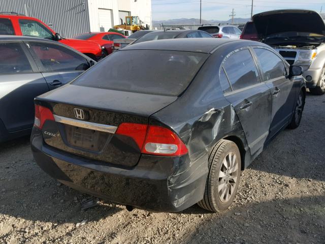 1HGFA16969L027994 - 2009 HONDA CIVIC EXL BLACK photo 4