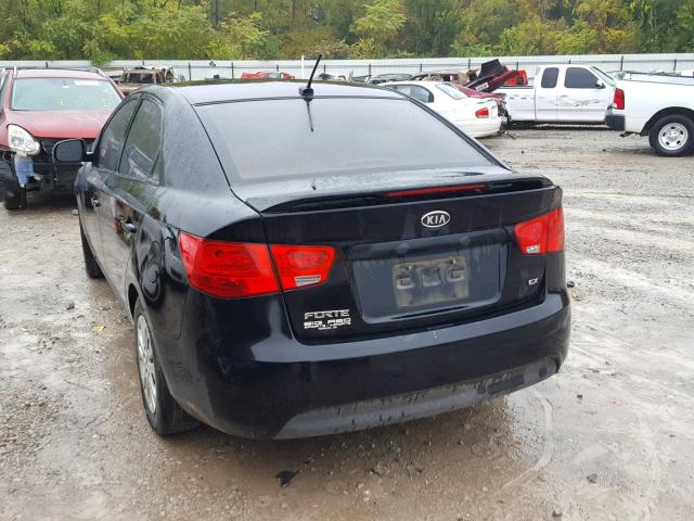 KNAFU4A23D5667544 - 2013 KIA FORTE EX BLACK photo 3