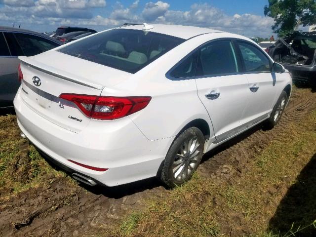 5NPE34AF3FH182599 - 2015 HYUNDAI SONATA SPO WHITE photo 4