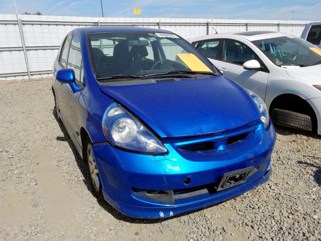 JHMGD38648S039167 - 2008 HONDA FIT SPORT BLUE photo 1