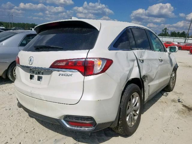 5J8TB3H39GL015906 - 2016 ACURA RDX WHITE photo 4