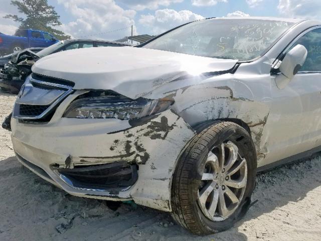 5J8TB3H39GL015906 - 2016 ACURA RDX WHITE photo 9