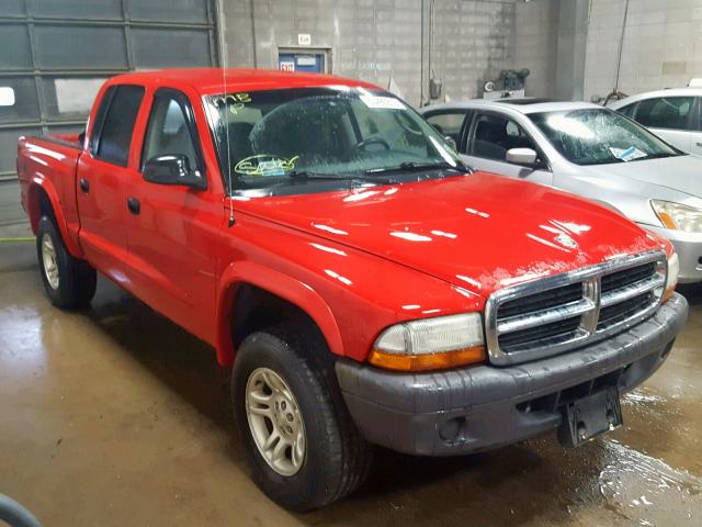 1D7HG38NX4S769976 - 2004 DODGE DAKOTA QUA RED photo 1