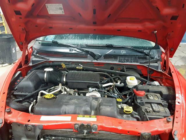 1D7HG38NX4S769976 - 2004 DODGE DAKOTA QUA RED photo 7