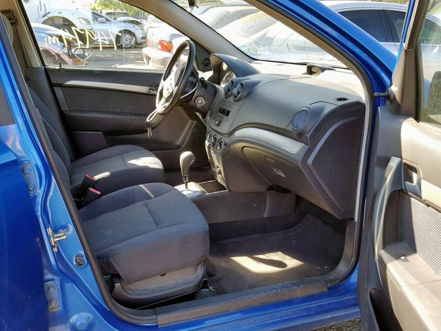 KL1TD566X7B053255 - 2007 CHEVROLET AVEO BASE Mavi foto 5
