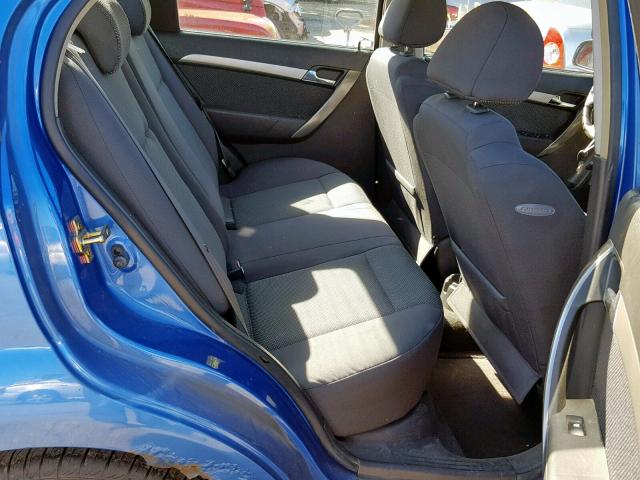 KL1TD566X7B053255 - 2007 CHEVROLET AVEO BASE Mavi foto 6