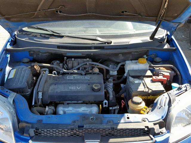KL1TD566X7B053255 - 2007 CHEVROLET AVEO BASE Mavi foto 7