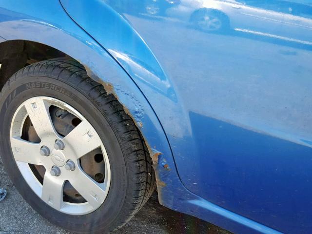 KL1TD566X7B053255 - 2007 CHEVROLET AVEO BASE Mavi foto 9