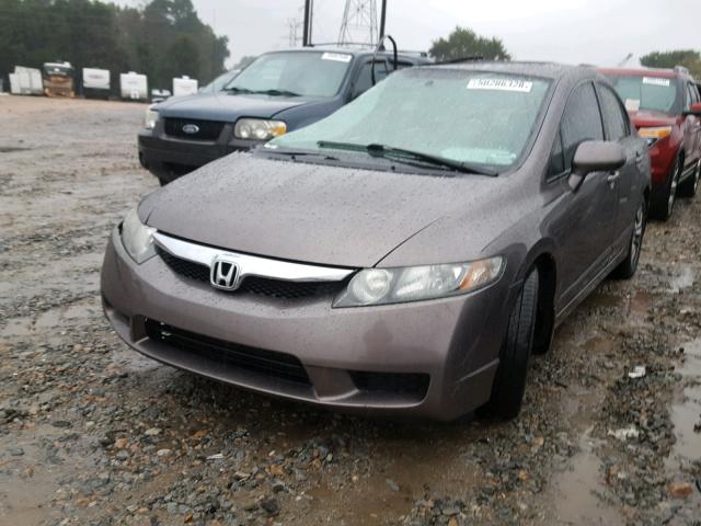 1HGFA16939L004978 - 2009 HONDA CIVIC EXL BROWN photo 2