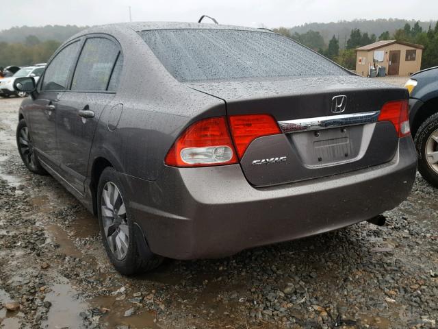 1HGFA16939L004978 - 2009 HONDA CIVIC EXL BROWN photo 3