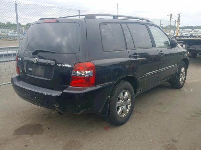 JTEDP21A250046593 - 2005 TOYOTA HIGHLANDER BLACK photo 4