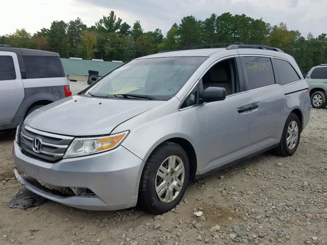 5FNRL5H23BB023939 - 2011 HONDA ODYSSEY LX SILVER photo 2