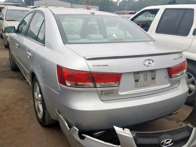 5NPEU46F28H373472 - 2008 HYUNDAI SONATA SE SILVER photo 3