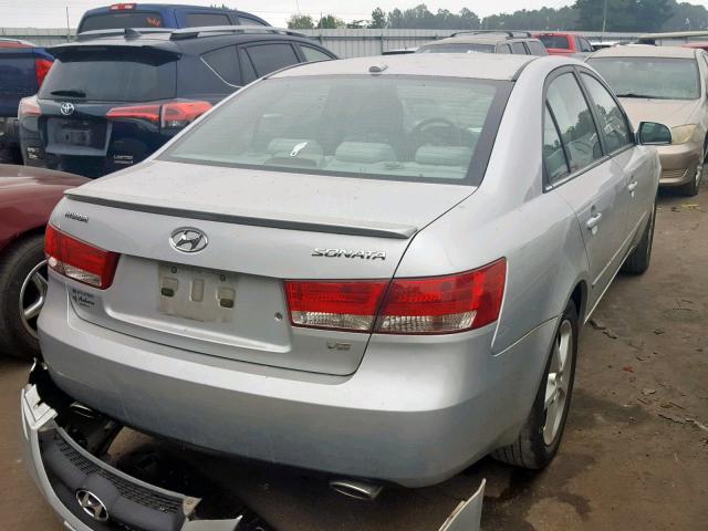 5NPEU46F28H373472 - 2008 HYUNDAI SONATA SE SILVER photo 4