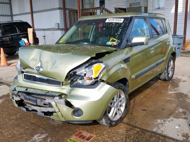 KNDJT2A26A7188877 - 2010 KIA SOUL + GREEN photo 2